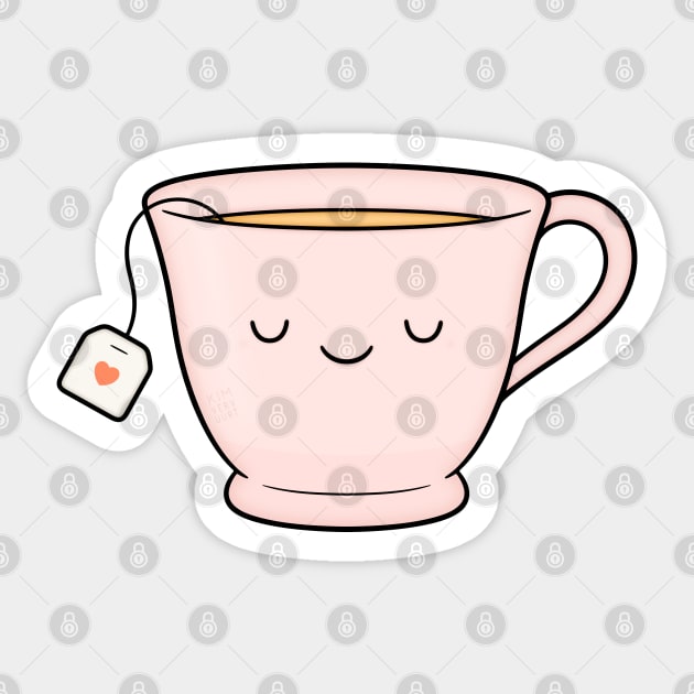 Cup of tea Sticker by kimvervuurt